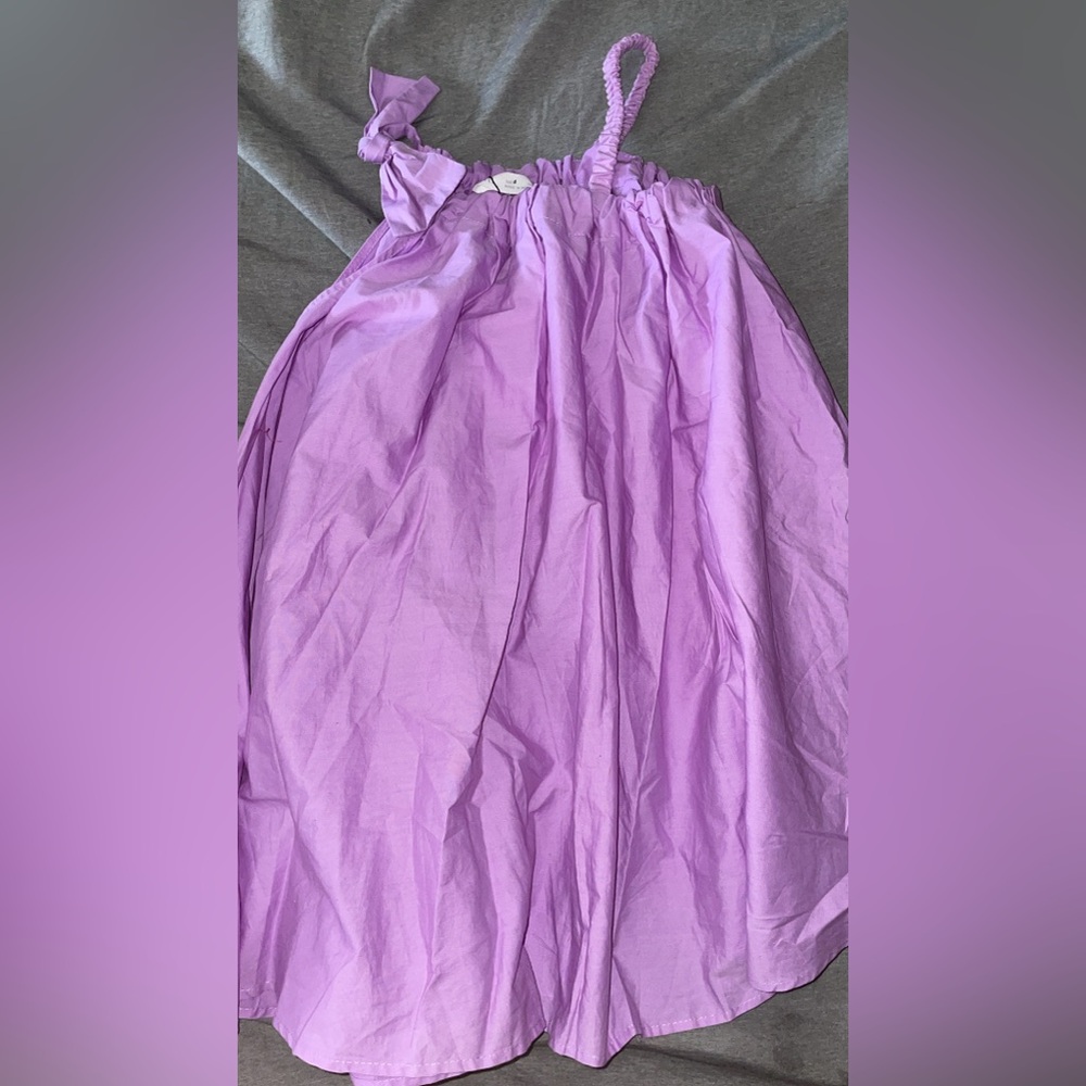 Zara Kids Lilac Dress With Bow On One Shoulder 
Brand New With Tags Size 6 !